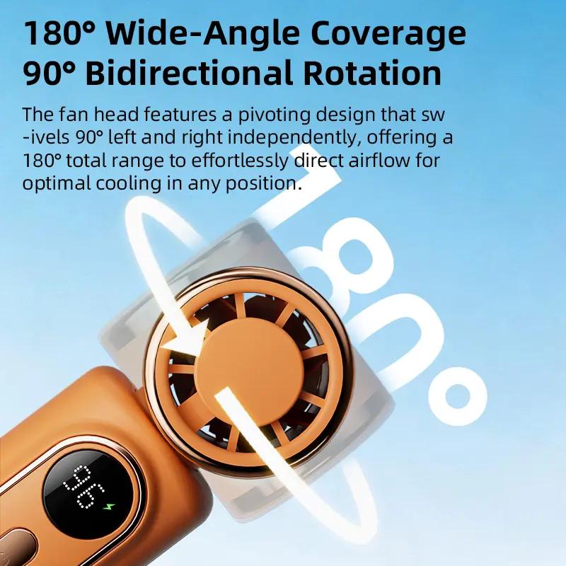 💨 3000mAh USB Clip Fan – 360° Rotatable, Ultra-Portable🌬️| For Travel ✈️ Office 💼Kids 👶 | Clips Anywhere!