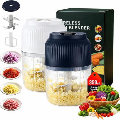 UPSELL🔥 50% OFF! 🔥6-Blade Electric Food Chopper | For Vegetables, Onions, Herbs, Nuts & Meat | Cordless, One-Touch & Easy to Clean | Baby Food Maker, Juicer, Spice Grinder & Meat Grinder