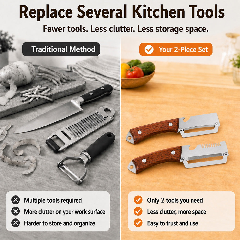 🔪🥔 BUY1 – GET 1 FREE: Multifunctional Vegetable Peeler🥕🍎
