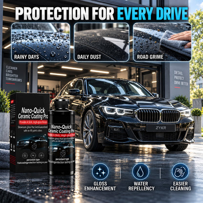 🛡️50% OFF | Nano-Quick Ceramic Coating Pro for automobiles, featuring advanced ceramic technology for dust-proof glass effect and lasting luster.