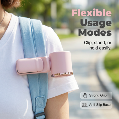 💨 3000mAh USB Clip Fan – 360° Rotatable, Ultra-Portable🌬️| For Travel ✈️ Office 💼Kids 👶 | Clips Anywhere!