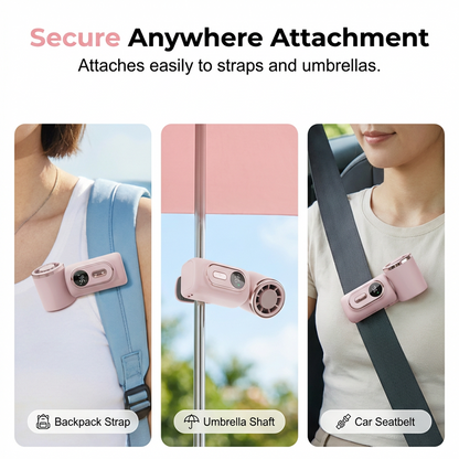 💨 3000mAh USB Clip Fan – 360° Rotatable, Ultra-Portable🌬️| For Travel ✈️ Office 💼Kids 👶 | Clips Anywhere!