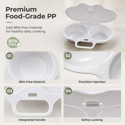 ⏱️🥚 50% OFF NOW! Microwave Egg Cooker – Perfect poached eggs in 2 mins, no oil & splash-proof – Quick, healthy & mess-free breakfast 🌿